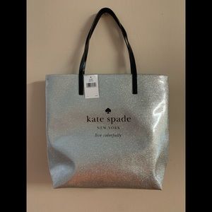 Kate Spade silver sparkle tote
